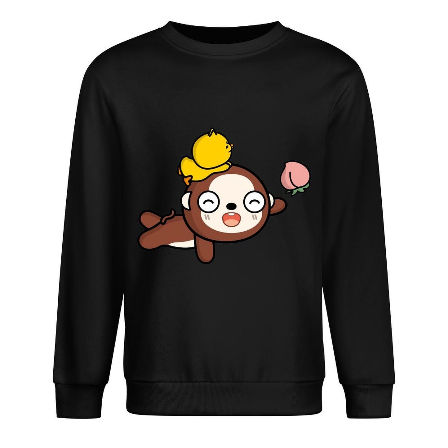 Front Patterned Long Sleeve TopShrink-Resistant EssentialFit