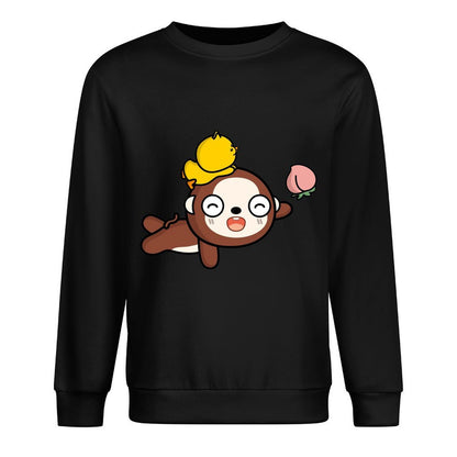 Front Patterned Long Sleeve TopShrink-Resistant EssentialFit