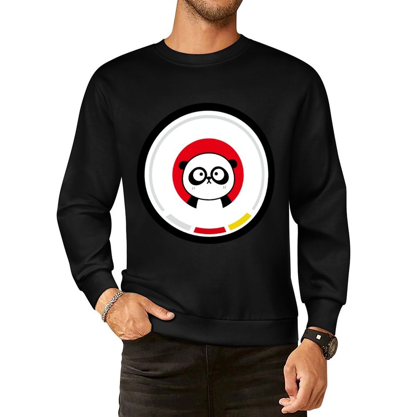 Front Patterned Long Sleeve TopTimeless Bold