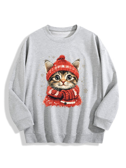 Customizable Christmas-themed long-sleeved Christmas Cat