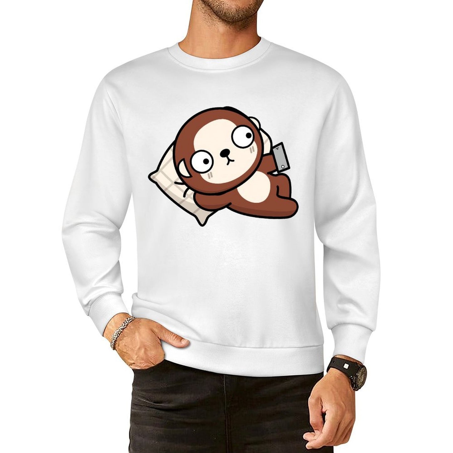 Front Patterned Long Sleeve TopEssentialFit Eco-Conscious