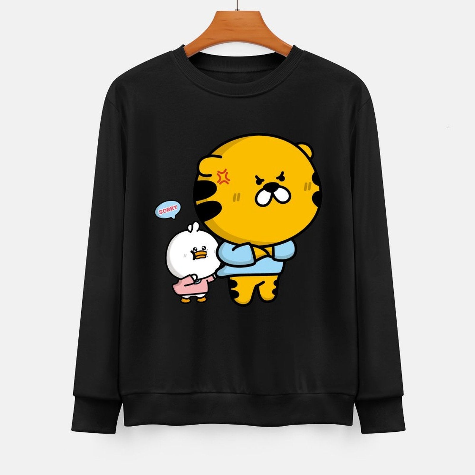  Front Patterned Long Sleeve TopDouble-Stitched Softstyle