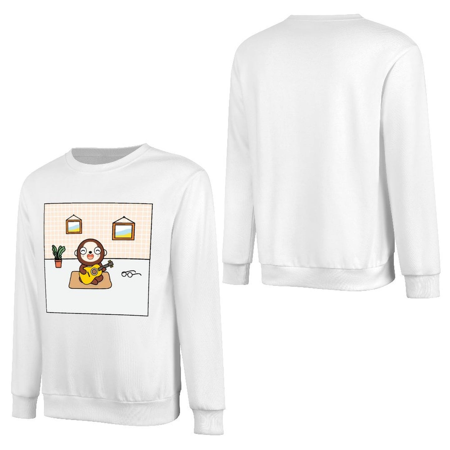 Front Patterned Long Sleeve TopStreetFit LooseFit