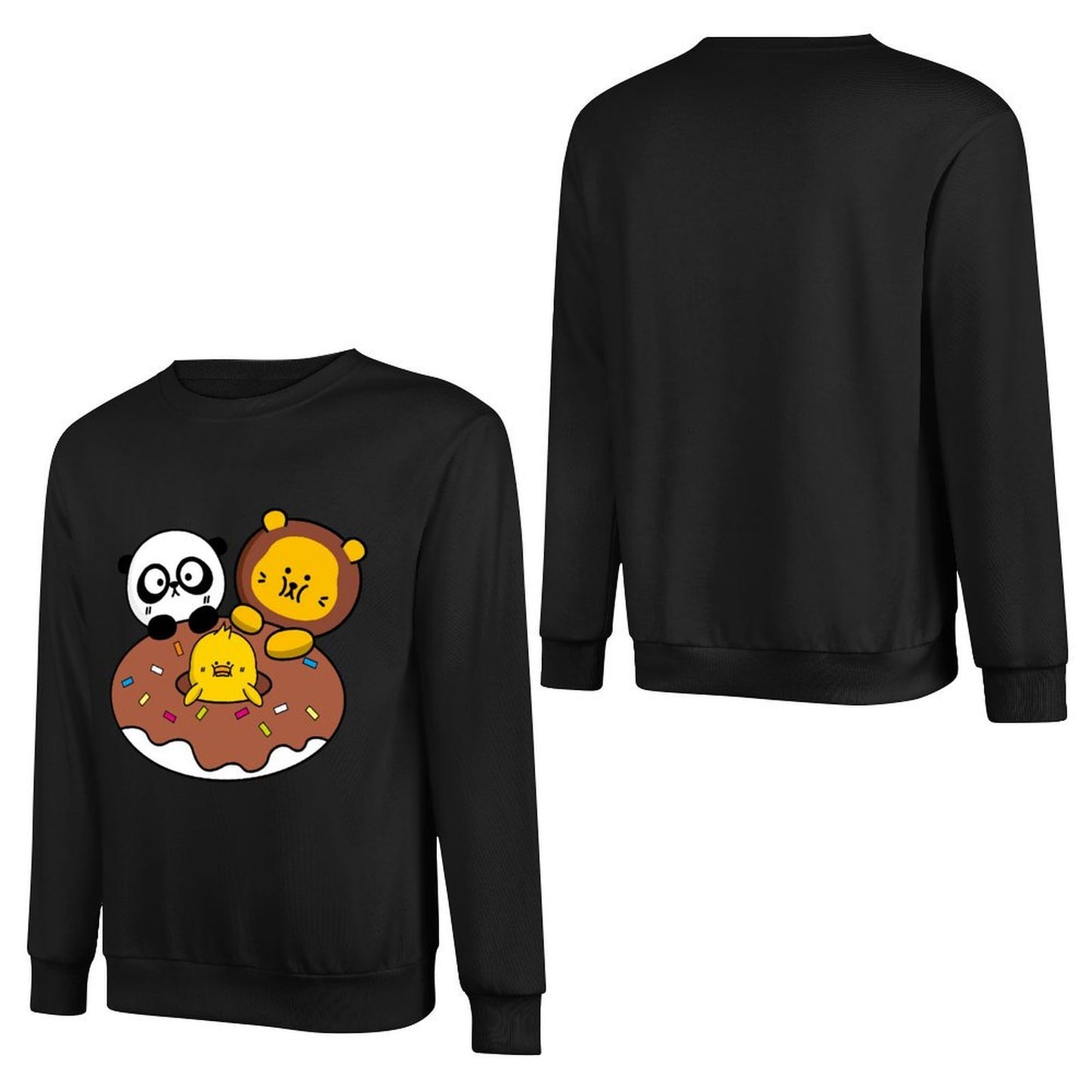 Front Patterned Long Sleeve TopSmooth Feel Softstyle