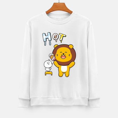 Front Patterned Long Sleeve TopSmooth Soft