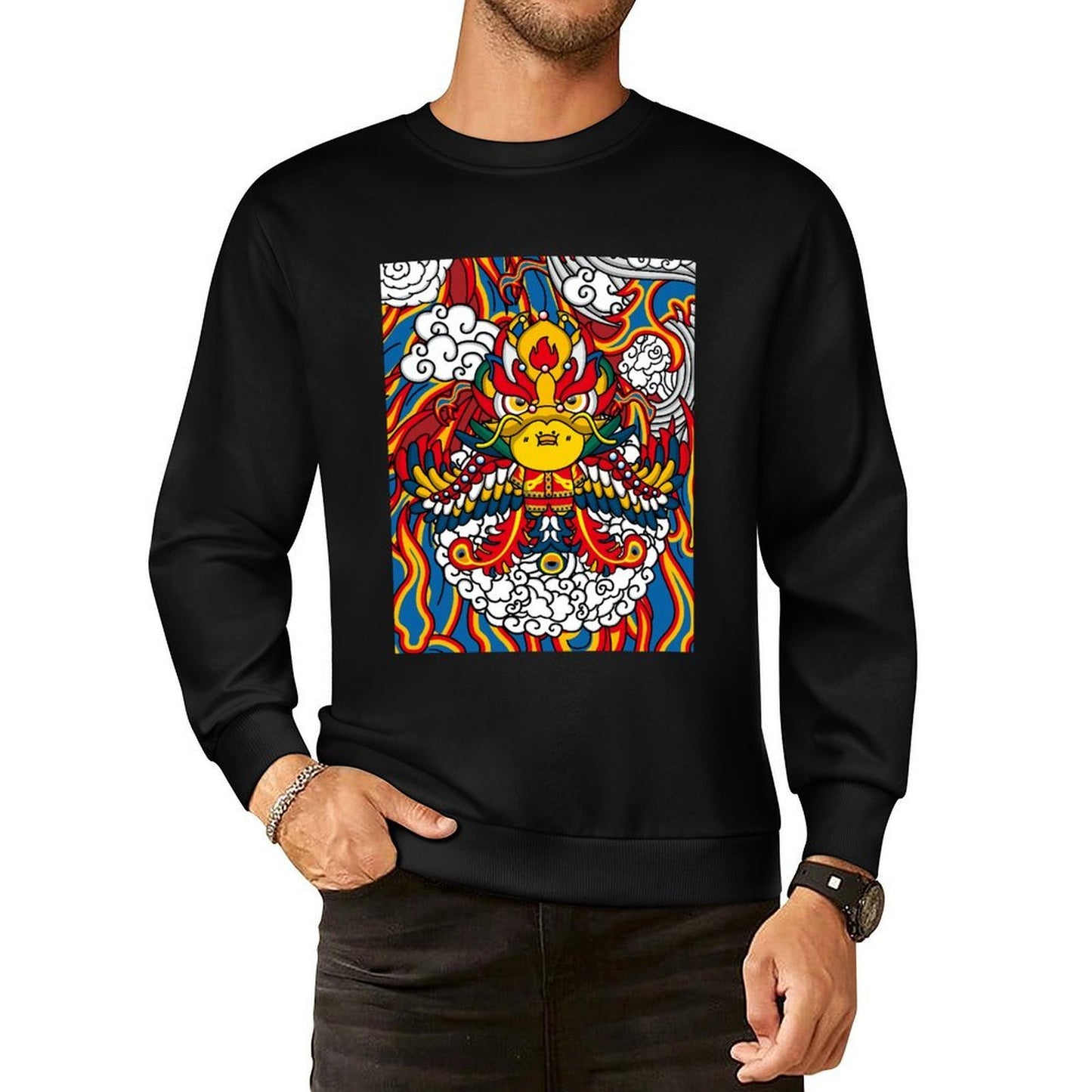 Front Patterned Long Sleeve TopSeamless ActiveWear