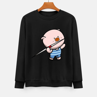  Front Patterned Long Sleeve TopOn-Demand Fade-Proof