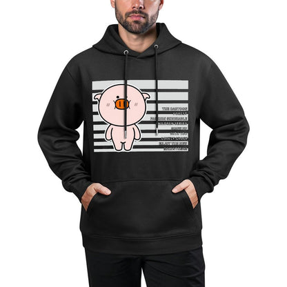 Neutral LooseFit Front Graphic Hoodies