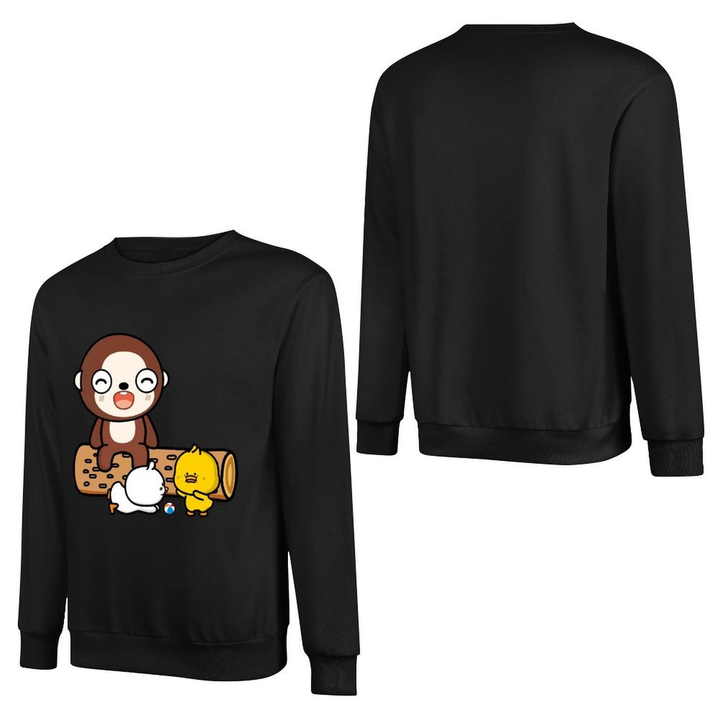 Front Patterned Long Sleeve TopWrinkle-Free Relaxed Fit