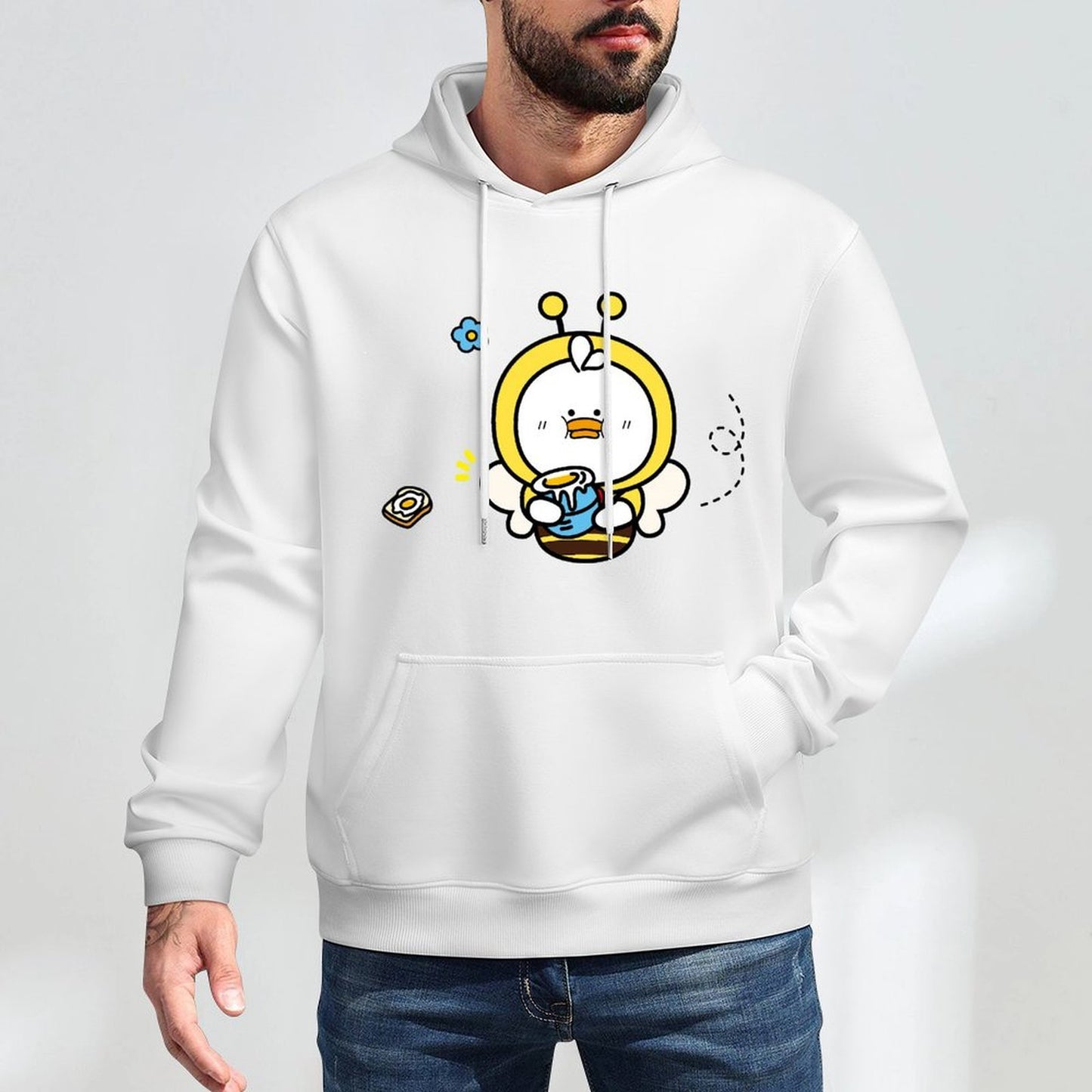 Soft-Touch Lightweight Front Graphic Hoodies