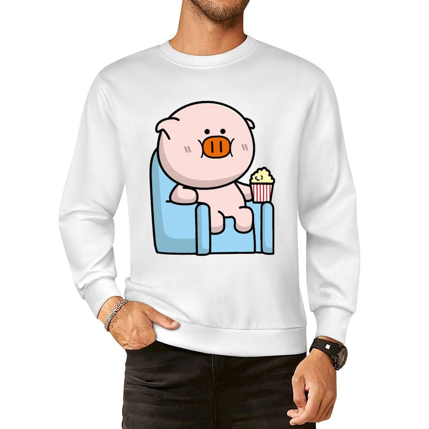 Front Patterned Long Sleeve TopReliable Durable