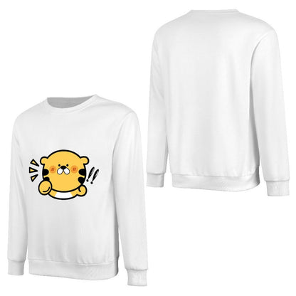 Front Patterned Long Sleeve TopMidweight Shrink-Resistant