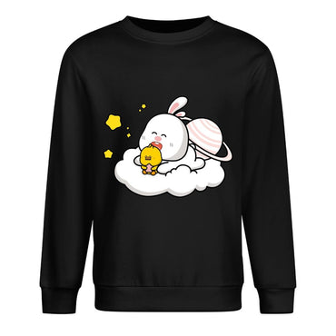Front Patterned Long Sleeve Top Easy-Care Pocket Tee
