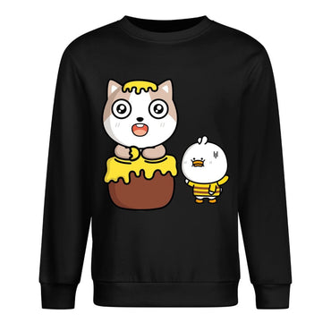 Front Patterned Long Sleeve TopRelaxed Fit Print-Ready