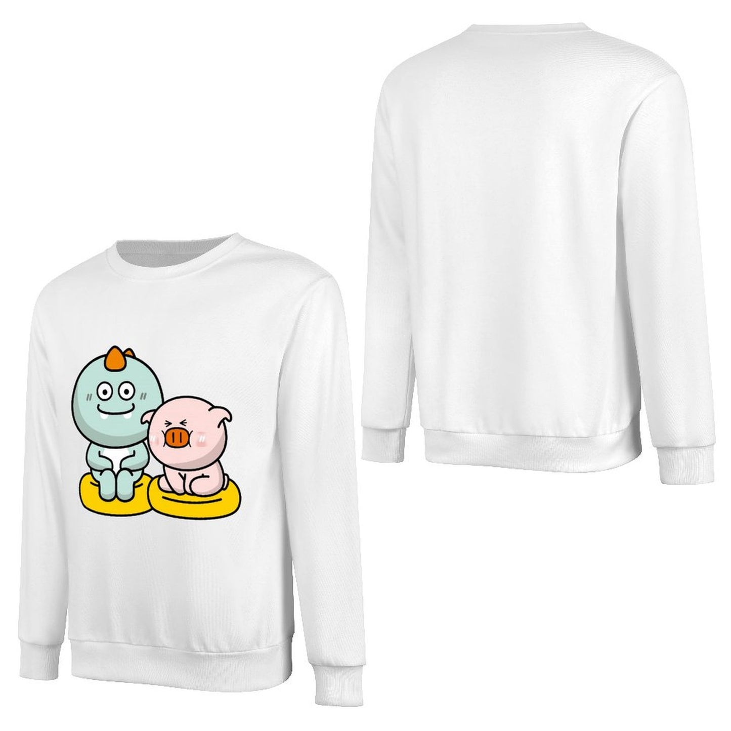Front Patterned Long Sleeve Top EverydayComfort Fade-Proof