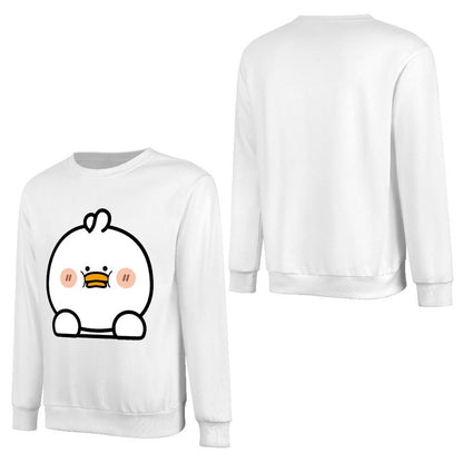 Front Patterned Long Sleeve TopTear-Resistant Unisex