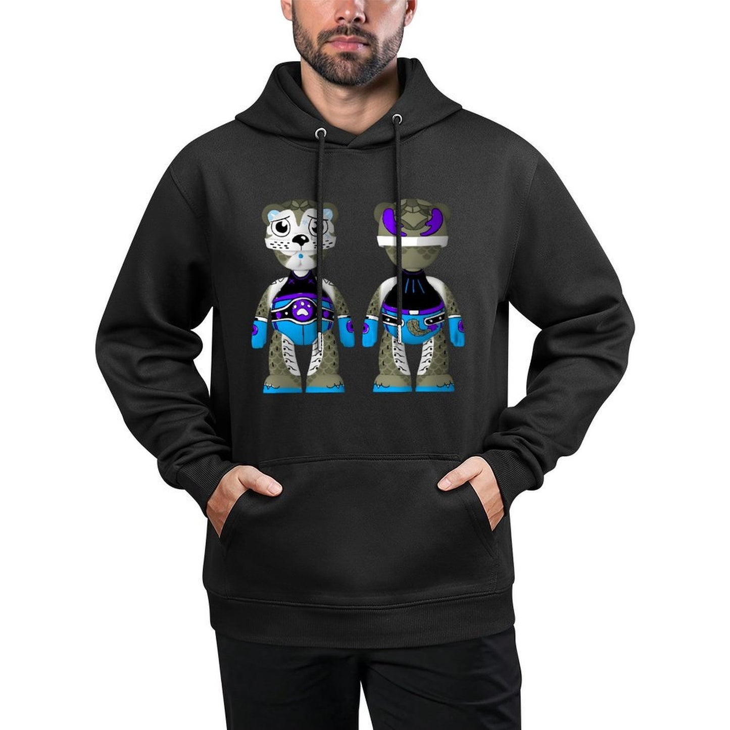 IPIB 250g Hooded Pocket Sweatshirt Front GraphicMen's Hooded  Sweatshirt6000145-3