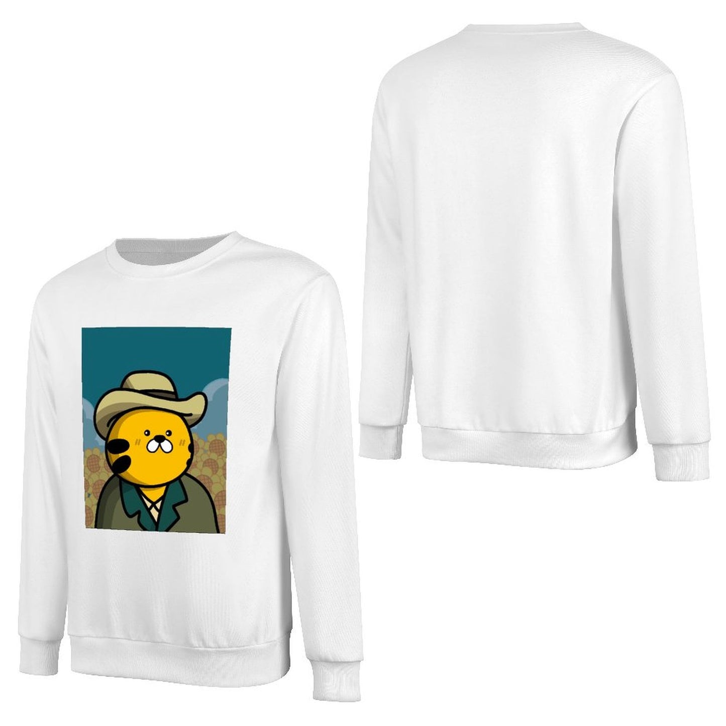 Front Patterned Long Sleeve TopFitted DailyFit