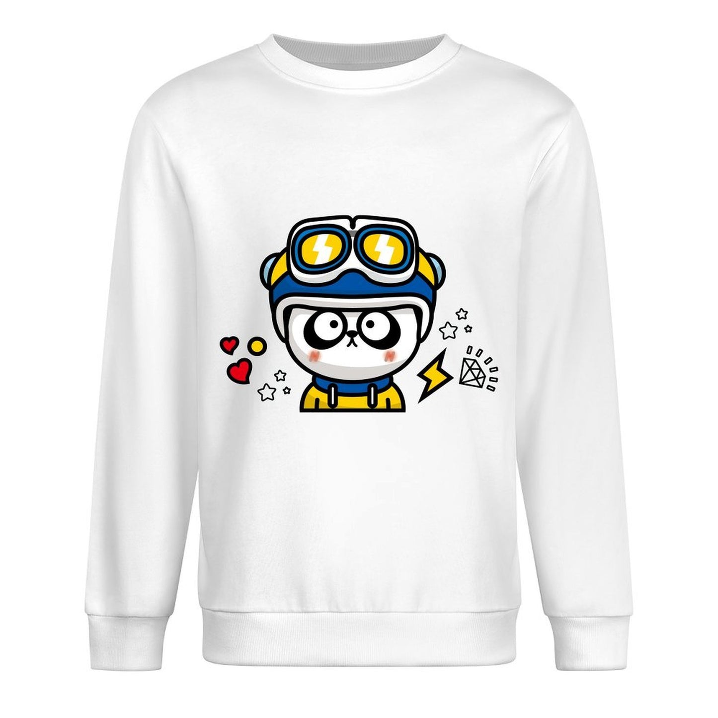 Front Patterned Long Sleeve TopPromotional Oversized