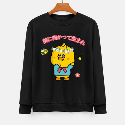  Front Patterned Long Sleeve TopStreet Heat-Transfer