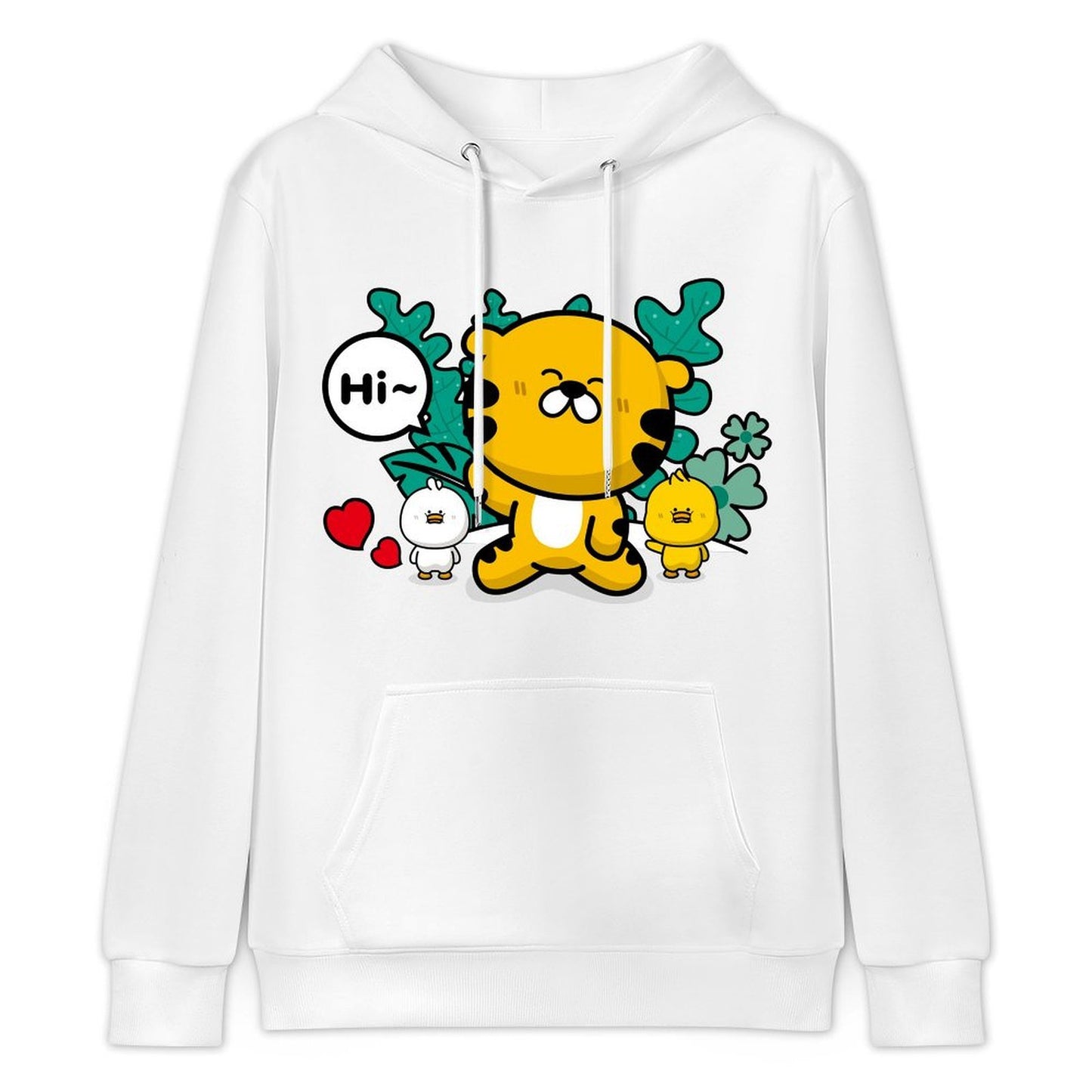 Smooth Feel Tear-Resistant Front Graphic Hoodies