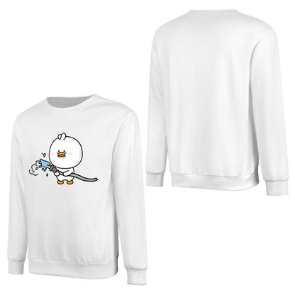 Front Patterned Long Sleeve TopModernFit Crewneck