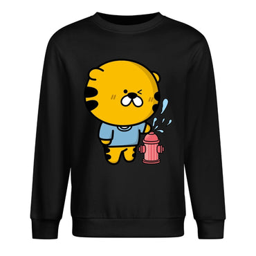 Front Patterned Long Sleeve TopOversized