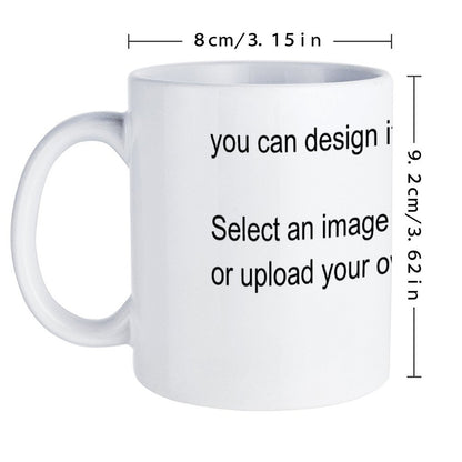White Mug  Style One Size Support personalized design