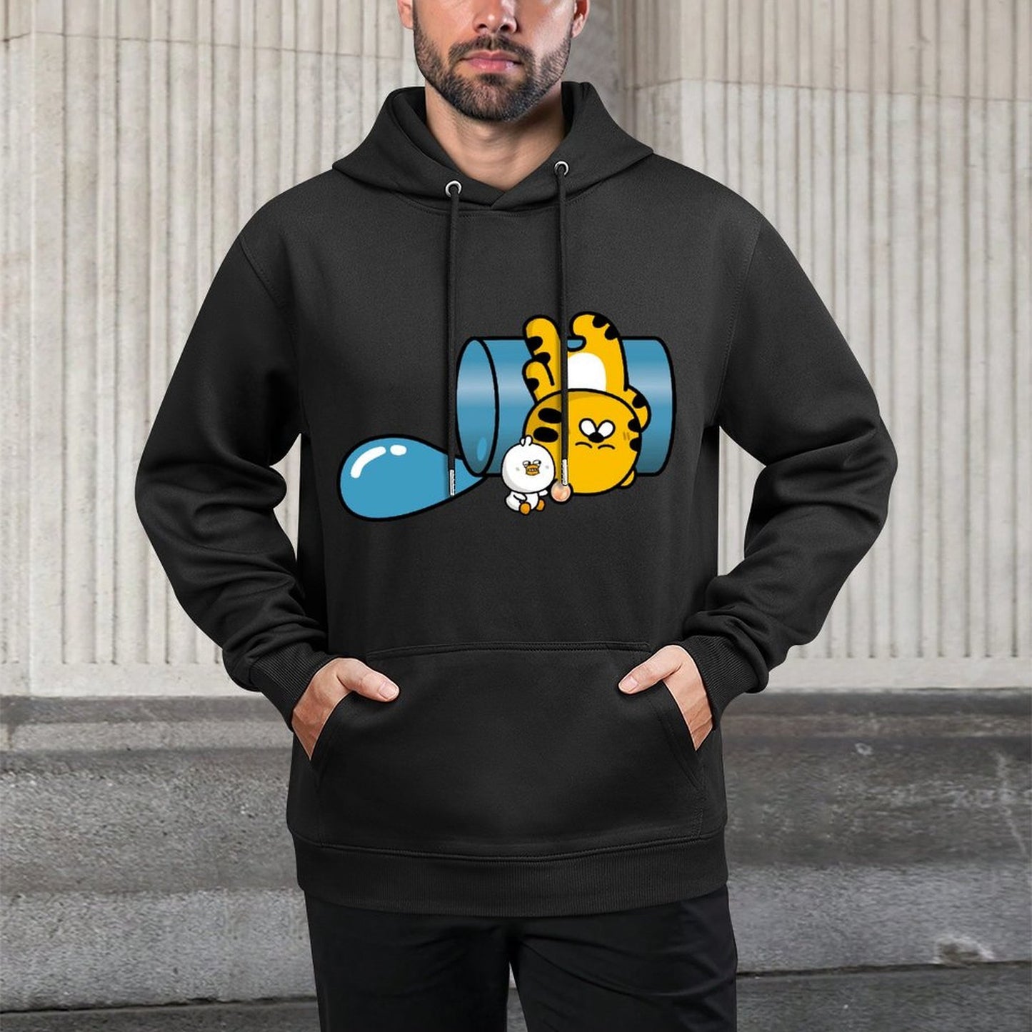 100% Cotton Easy-Care Front Graphic Hoodies