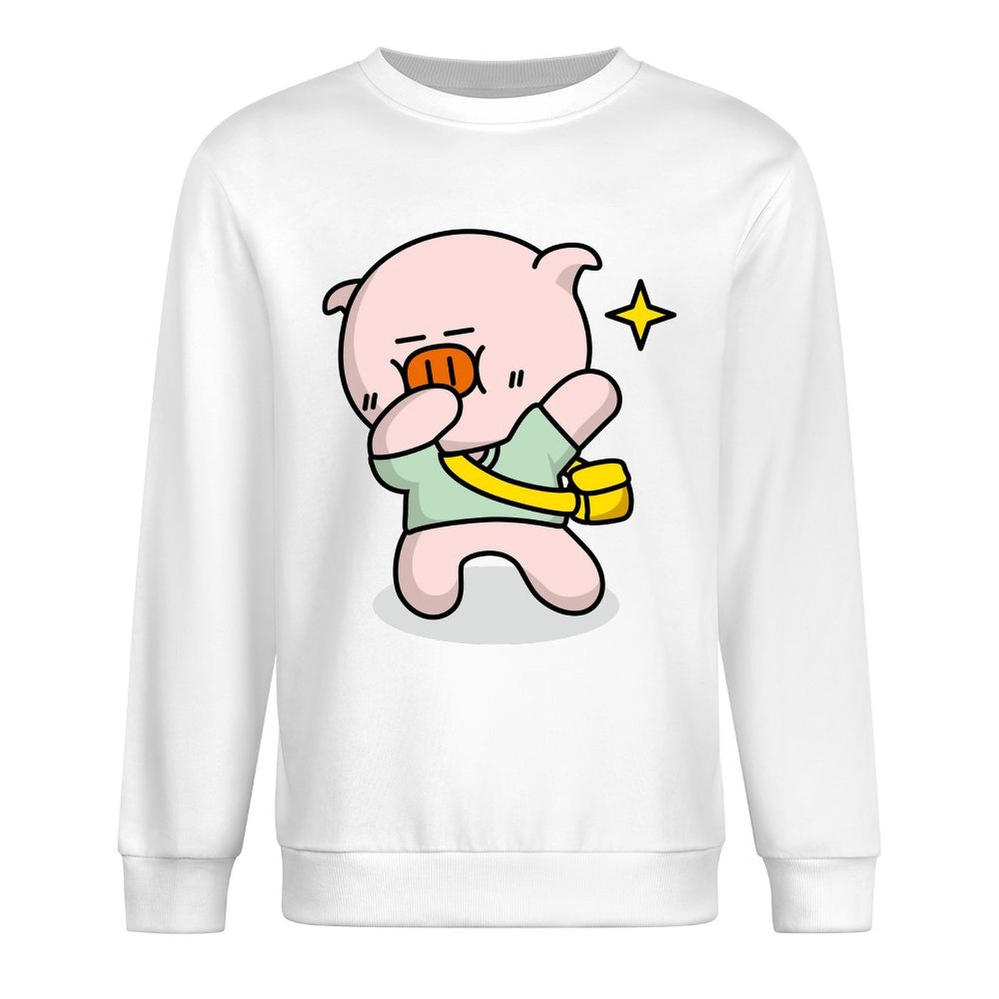 Front Patterned Long Sleeve TopTear-Resistant Fresh