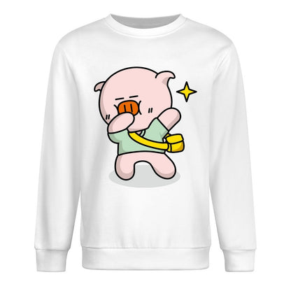 Front Patterned Long Sleeve TopTear-Resistant Fresh