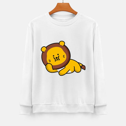 Front Patterned Long Sleeve TopMidweight Printed