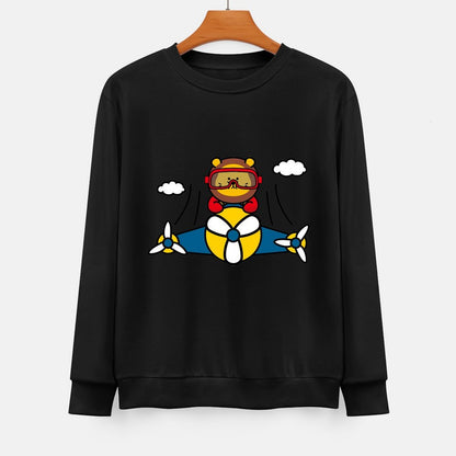 Front Patterned Long Sleeve TopUnisex Everyday