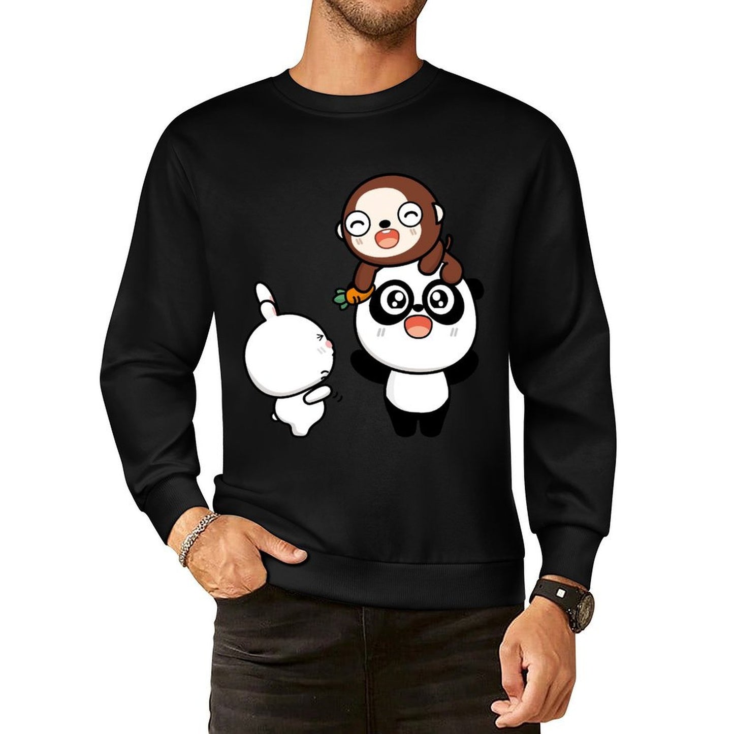 Front Patterned Long Sleeve TopDesign-Your-Own Breathable