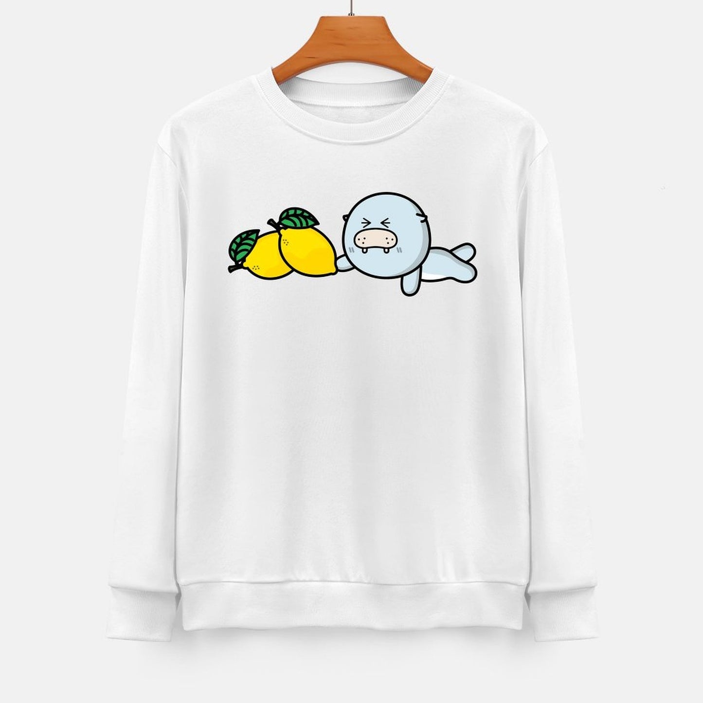 Front Patterned Long Sleeve TopCrewneck Original