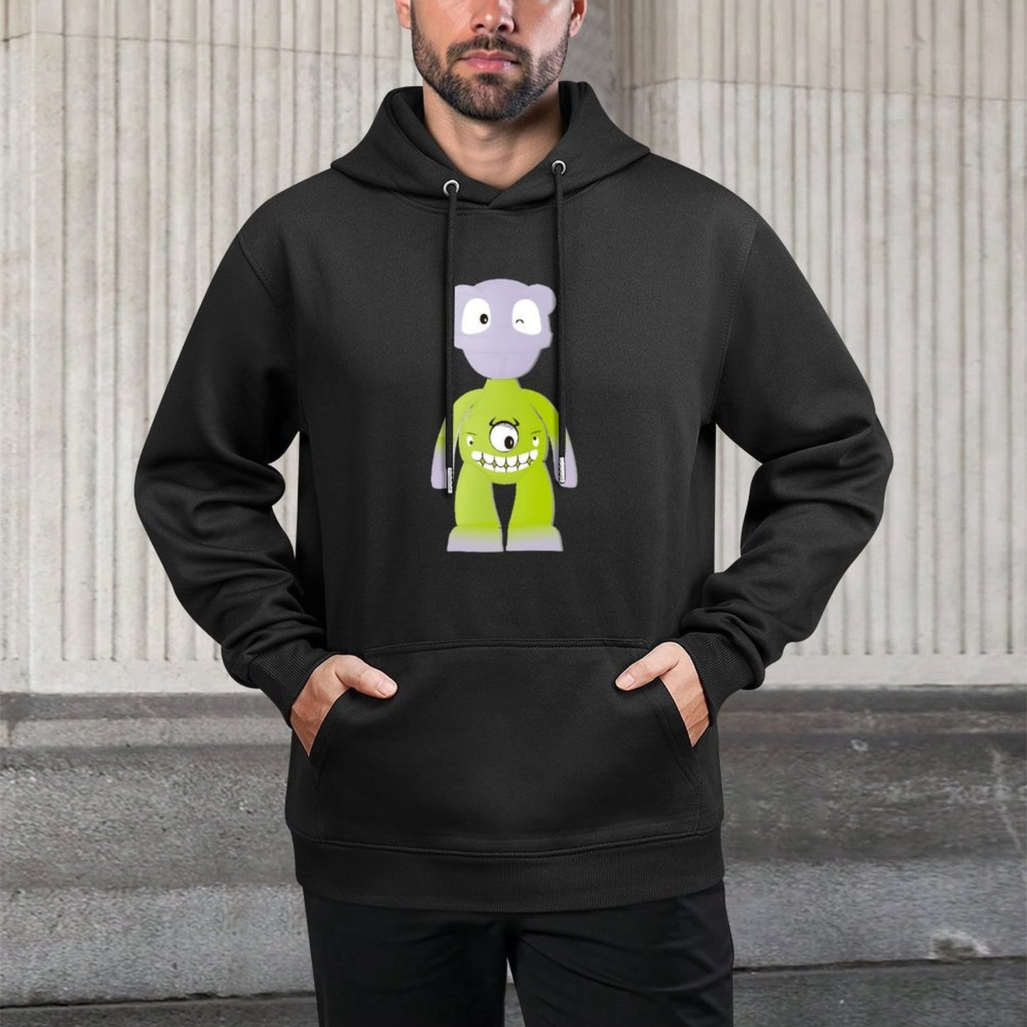 IPIB 250g Hooded Pocket Sweatshirt Front GraphicMen's Hooded  Sweatshirt6000142-6