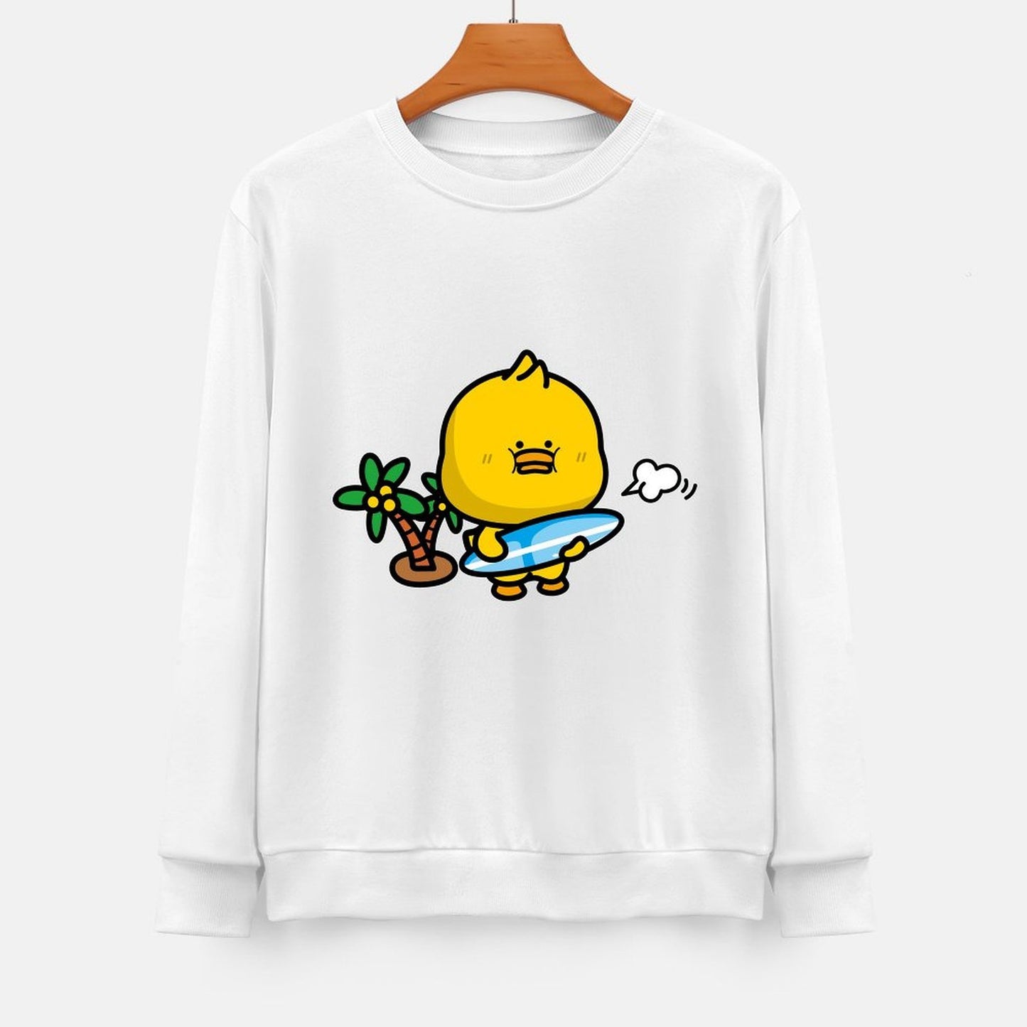 Front Patterned Long Sleeve TopOversized Chill