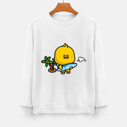 Front Patterned Long Sleeve TopOversized Chill