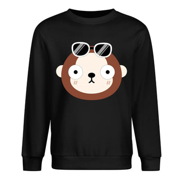 Front Patterned Long Sleeve TopMidweight Basic