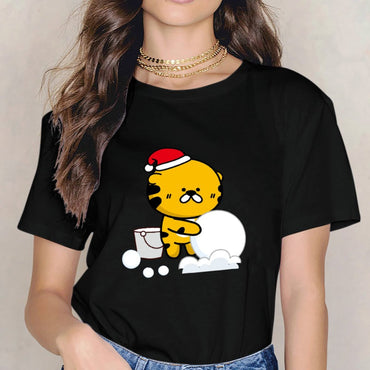 Plain Heat-Transfer Front Graphic T-shirt