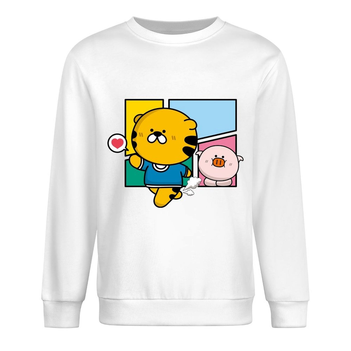 Front Patterned Long Sleeve TopBatch-Printed Relaxed