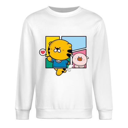 Front Patterned Long Sleeve TopBatch-Printed Relaxed