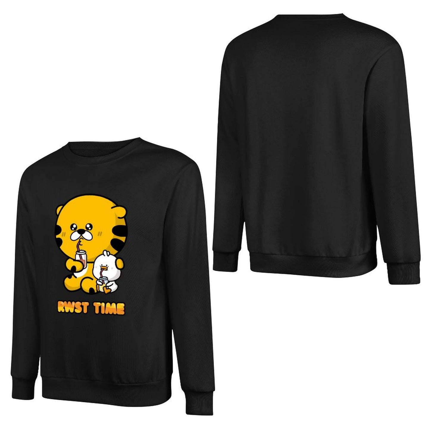 Front Patterned Long Sleeve TopSimple Solid