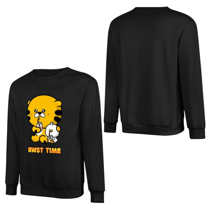 Front Patterned Long Sleeve TopSimple Solid