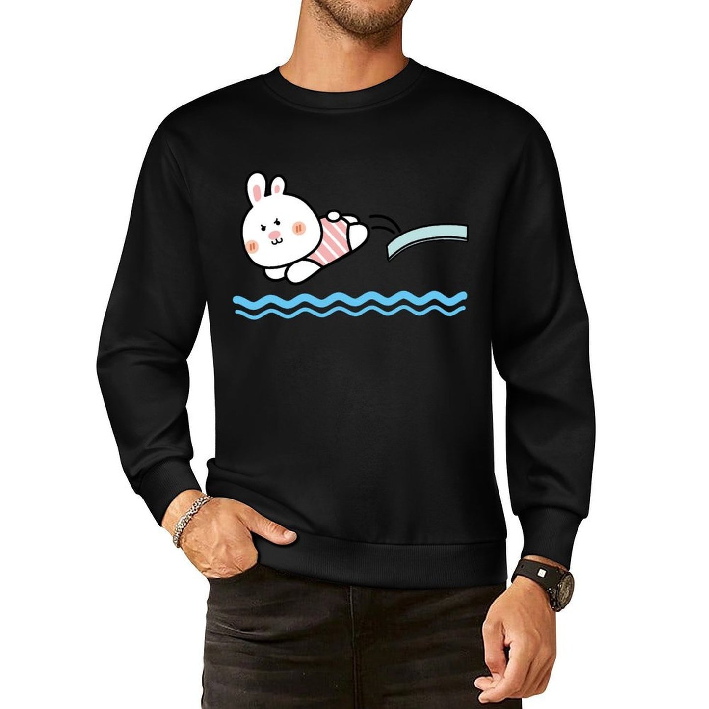 Front Patterned Long Sleeve TopBold Chill