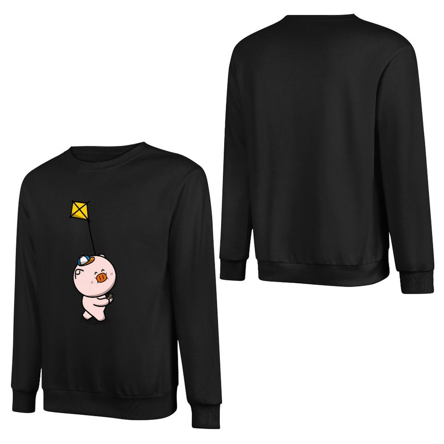 Front Patterned Long Sleeve TopAllSeason Fade-Resistant