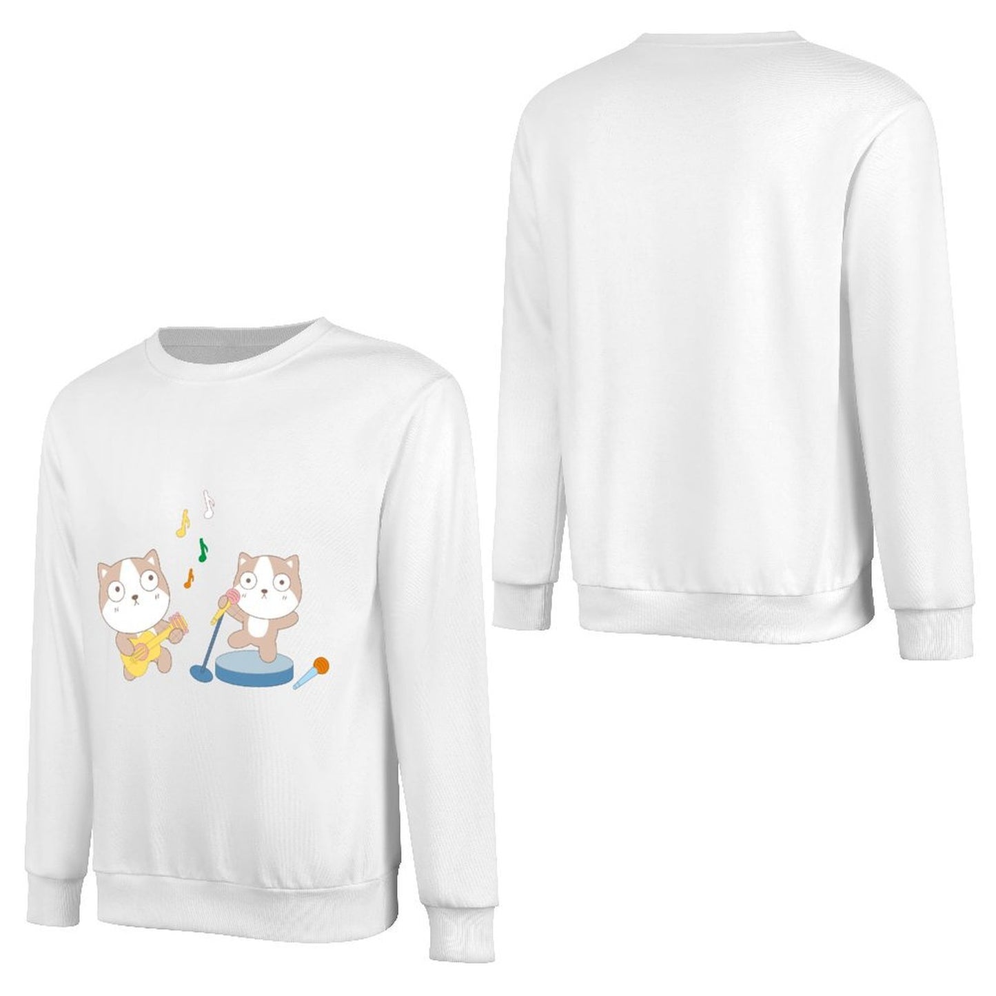 Front Patterned Long Sleeve TopBasic Breathable