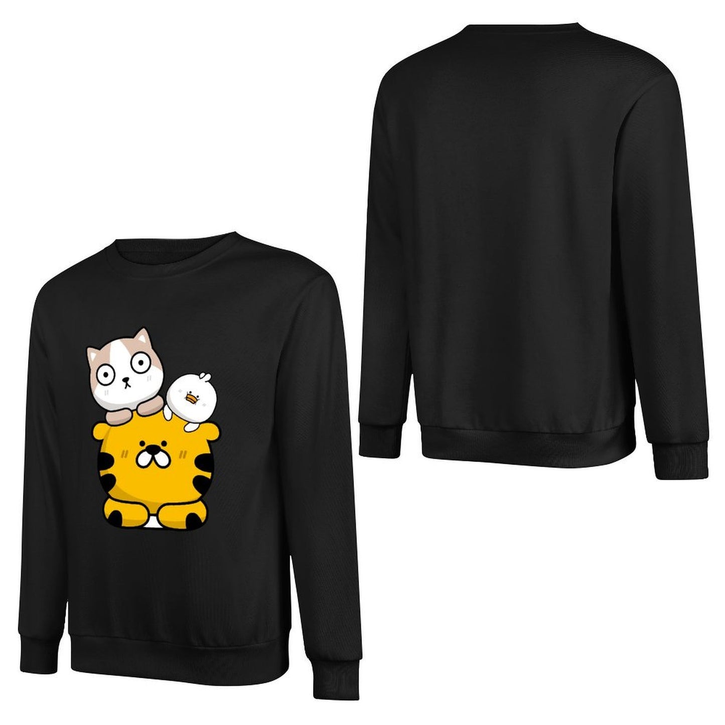 Front Patterned Long Sleeve TopSoftstyle Solid