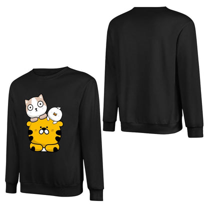 Front Patterned Long Sleeve TopSoftstyle Solid