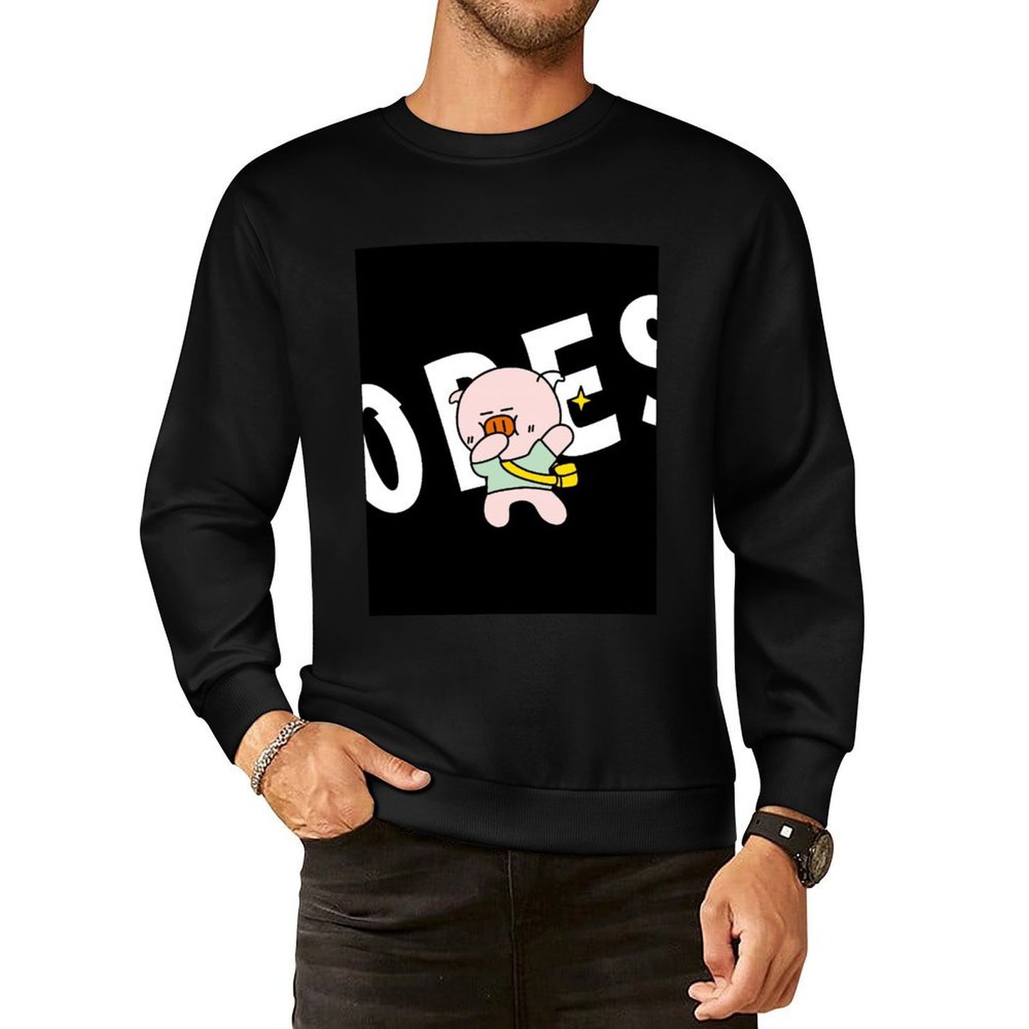 Front Patterned Long Sleeve TopNeat Printing